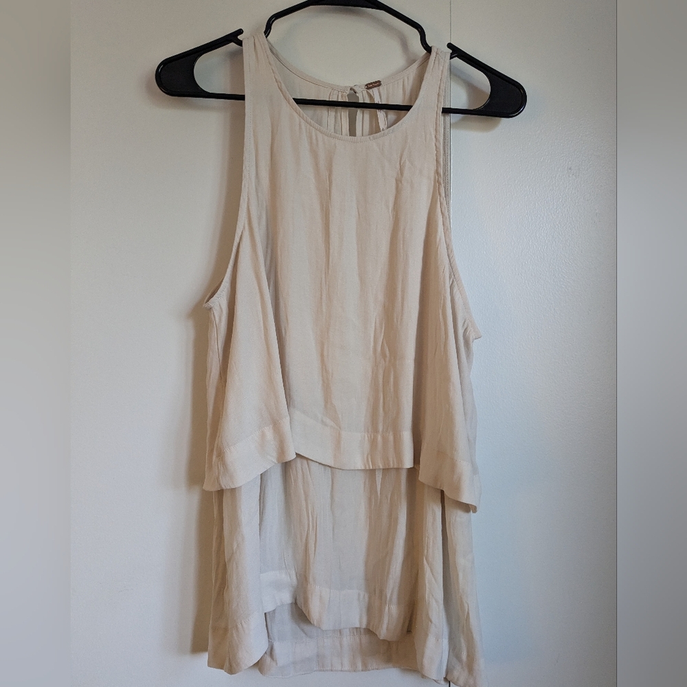 Cream boho top 2tier